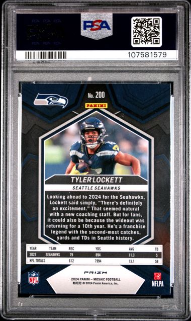 2024 Panini Mosaic Tyler Lockett #200 (Genesis) Gem Mt 10 back