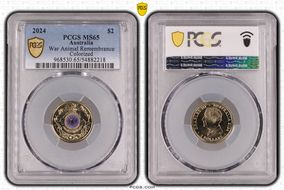 2024 $2 War Animal Remembrance Colorized MS65
