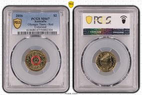 2016 $2 Olympic Team - Red Colorized MS67