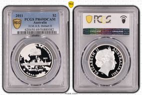 2011 $2 H.M.A.S. Hobart II PR69DCAM