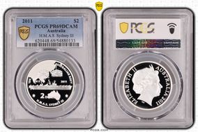 2011 $2 H.M.A.S. Sydney III PR69DCAM