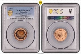 2017 2C Planetary Coins Venus Colorized MS70RD