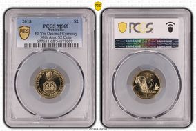 2018 $2 50 Yrs Decimal Currency 30th Ann. $2 Coin MS68
