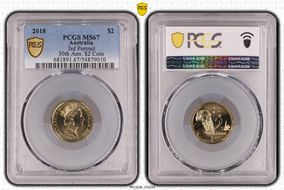 2018 $2 3rd Portrait 30th Ann. $2 Coin MS67