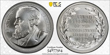 (2025) Medal Benjamin Harrison Silver Matte Finish First Strike MS70