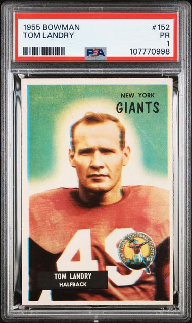 1955 Bowman Tom Landry #152 Pr 1 front