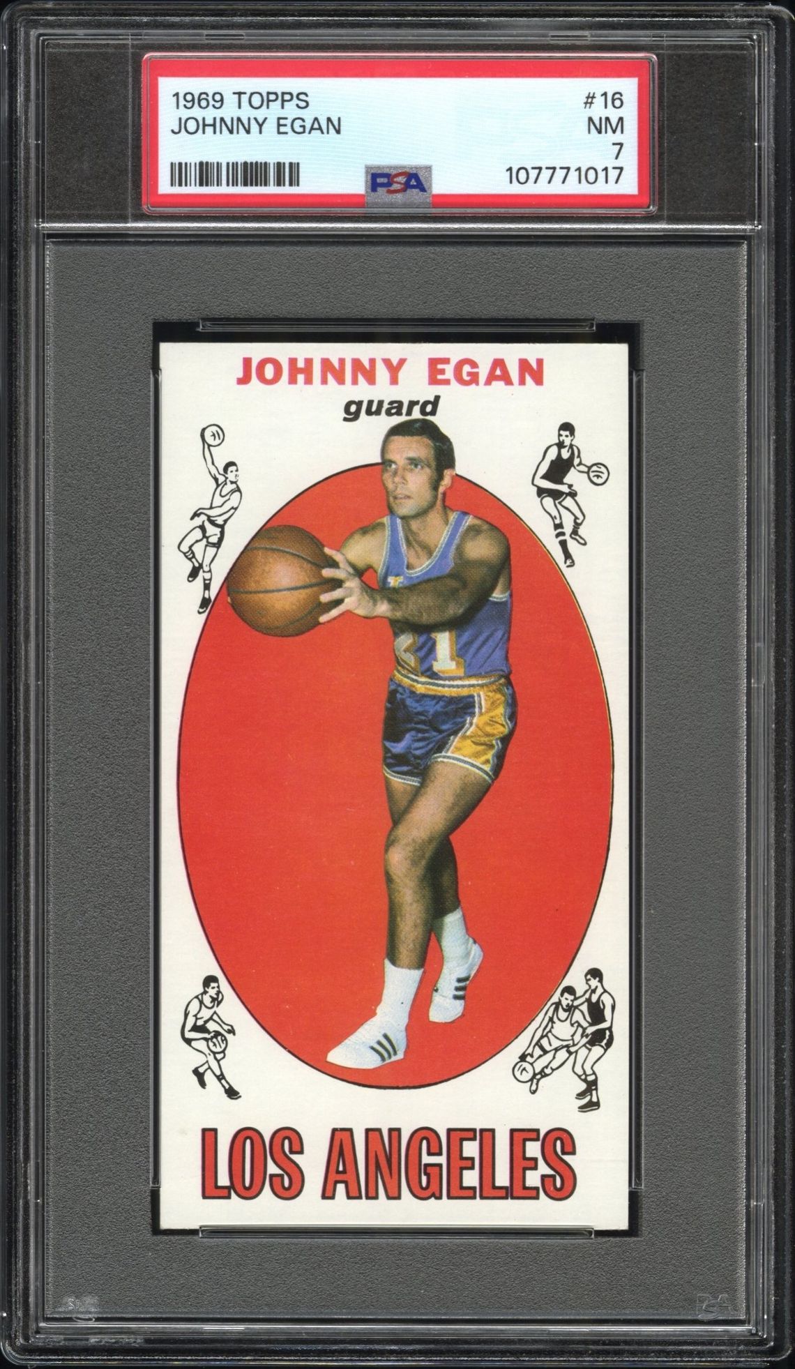 1969 Topps Johnny Egan #16 Nm 7 front