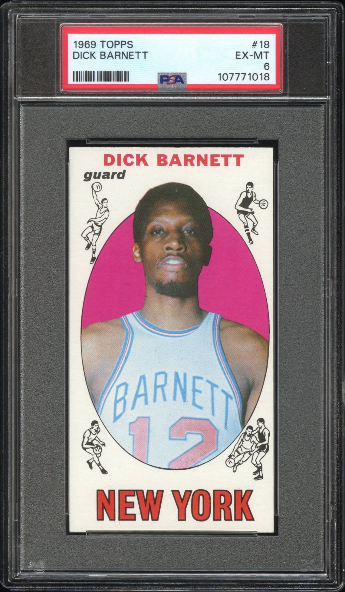 1969 Topps Dick Barnett #18 Ex-Mt 6 front
