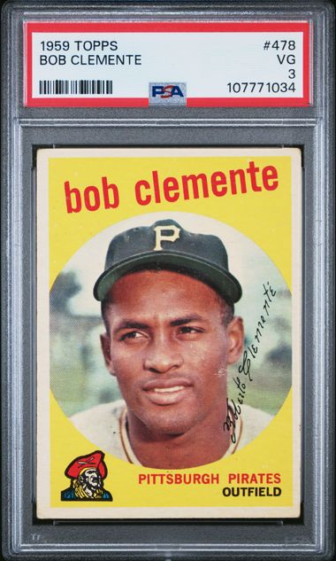 1959 Topps Bob Clemente #478 Vg 3 front