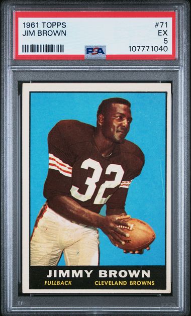 1961 Topps Jim Brown #71 Ex 5 front