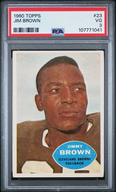 1960 Topps Jim Brown #23 Vg 3 front