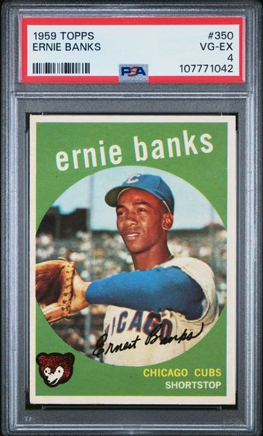 1959 Topps Ernie Banks #350 Vg-Ex 4 front