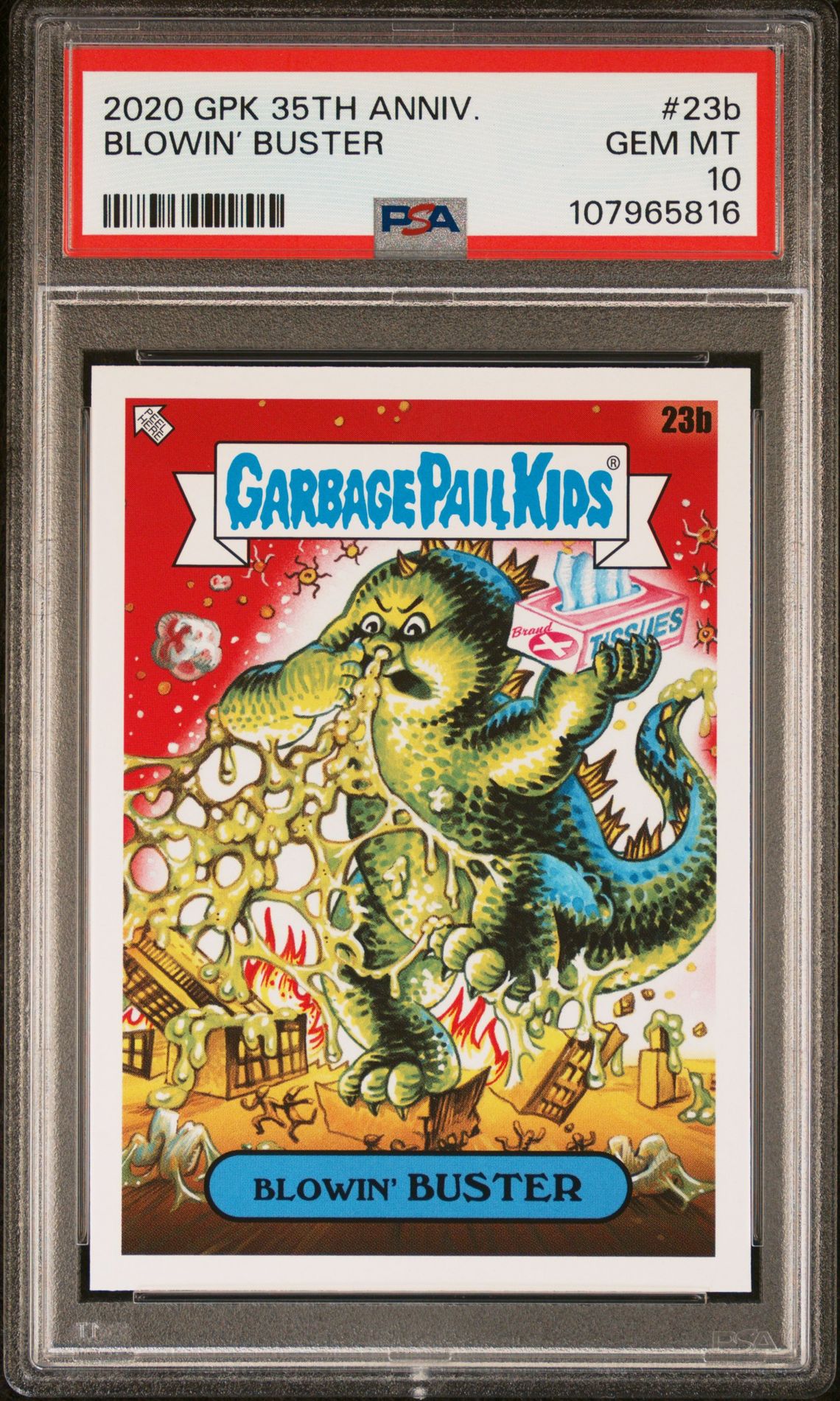 2020 Topps GARBAGE PAIL KIDS 35TH ANNIVERSARY #23B Blowin’ Buster front