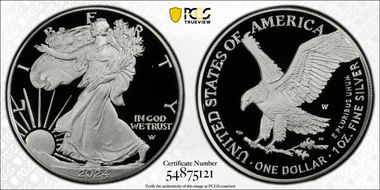 2024-W  $1 Silver Eagle PR70DCAM