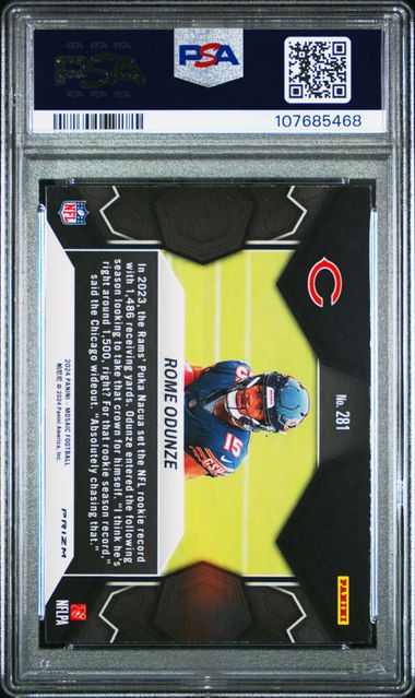 2024 Panini Mosaic Rome Odunze #281 (Mosaic) Mint 9 back