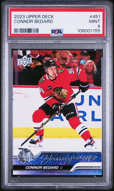 2023 Upper Deck Connor Bedard #451 Mint 9 front