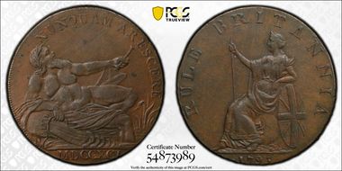 1795 Tk 1/2D DH-9 Lanarkshire, Glasgow AU58BN