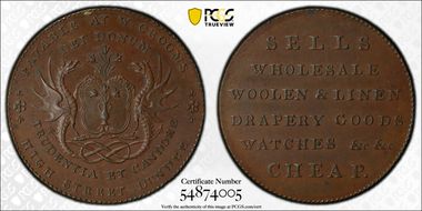 (c.1790) Tk 1/2D DH-12 Angusshire, Dundee MS63BN