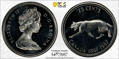 1967 25C 0.800 Ag PL66CAM