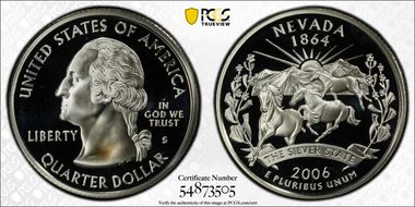 2006-S 25C Nevada Silver PR70DCAM