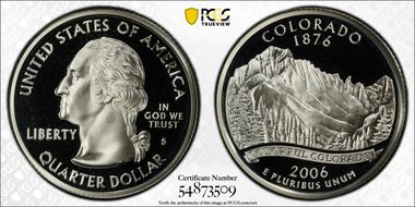 2006-S 25C Colorado Silver PR70DCAM