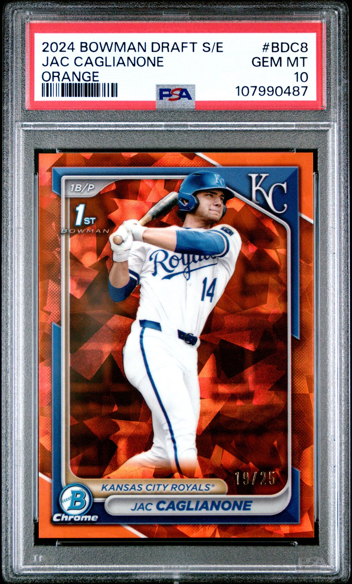 2024 Bowman BOWMAN DRAFT SAPPHIRE EDITION ORANGE #BDC8 Jac Caglianone front