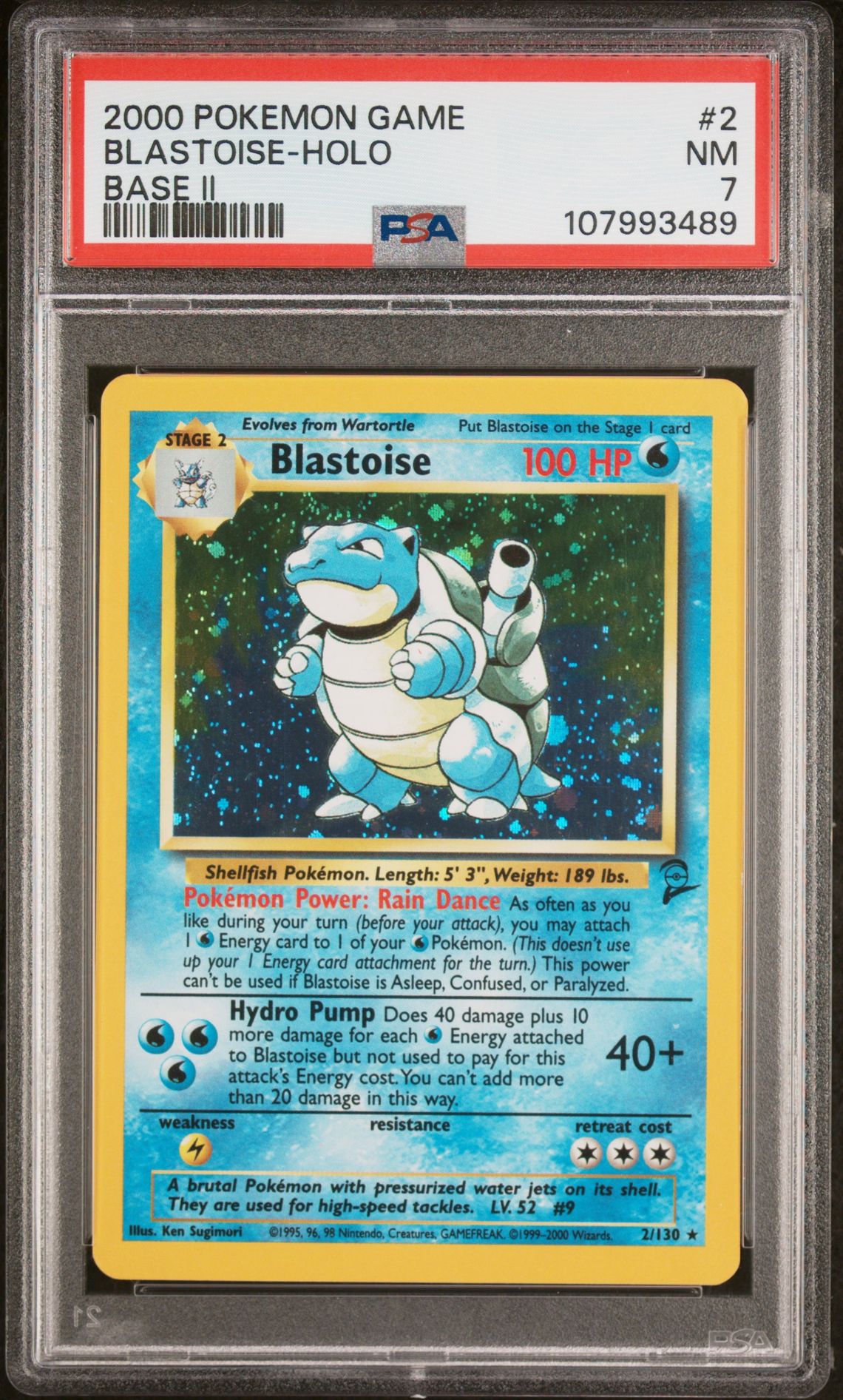 2000 Pokemon POKEMON GAME BASE II #2 Blastoise-Holo front