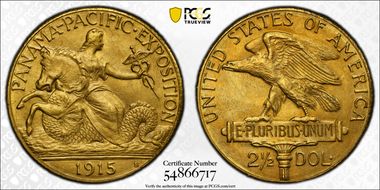1915-S $2.50 Panama-Pacific MS65