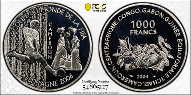 2004 1000 Fr FIFA World Cup PR68DCAM