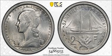 1948 2 Fr Lec-8 MS63