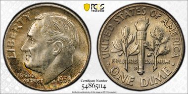 1959-D/D 10C RPM FS-502 MS66FB