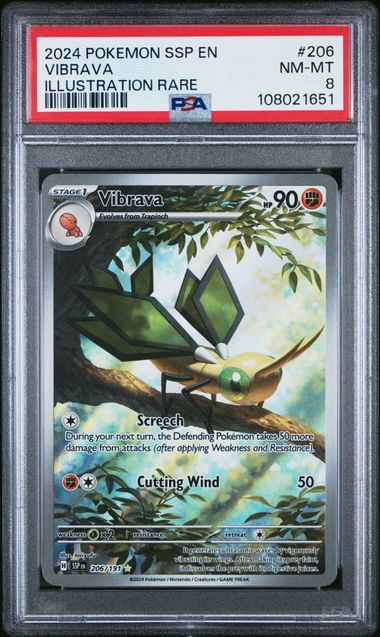 2024 Pokemon Stagei ILLUSTRATION RARE #206 Vibrava front