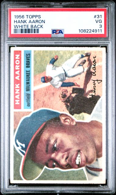 1956 Topps TOPPS White #31 Hank Aaron front