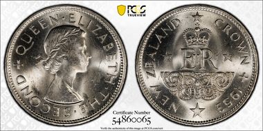 1953 Crown QEII Coronation MS62