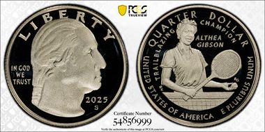 2025-S 25C Althea Gibson First Strike PR70DCAM