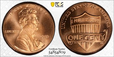 2010-D 1C Shield MS67RD