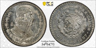 1967-Mo Peso KM-459 MS66