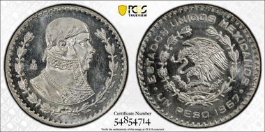 1967-Mo Peso KM-459 MS66