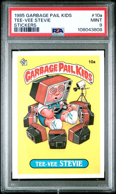 1985 Topps GARBAGE PAIL KIDS STICKERS STICKERS #10A Tee-Vee Stevie front