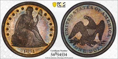1861 $1 PR66