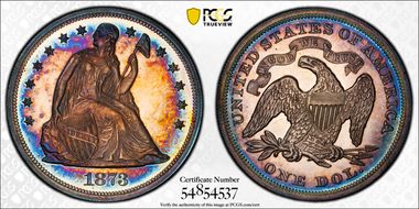 1873 $1 Seated PR66CAM