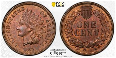 1873 1C Doubled Liberty MS65RB