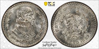 1957-Mo Peso KM-459 MS64