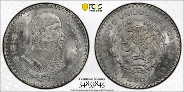1963-Mo Peso KM-459 MS65