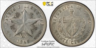 1948 20C KM-13.2  Ag AU53