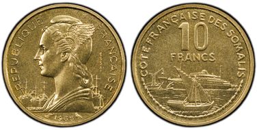 1965 10 Fr KM-E5 Essai AlBr SP66