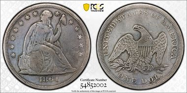 1864 $1 N1