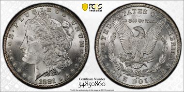 1881-CC $1 MS64+ 