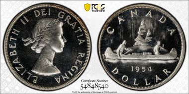 1954 S$1 PL67+ CAM