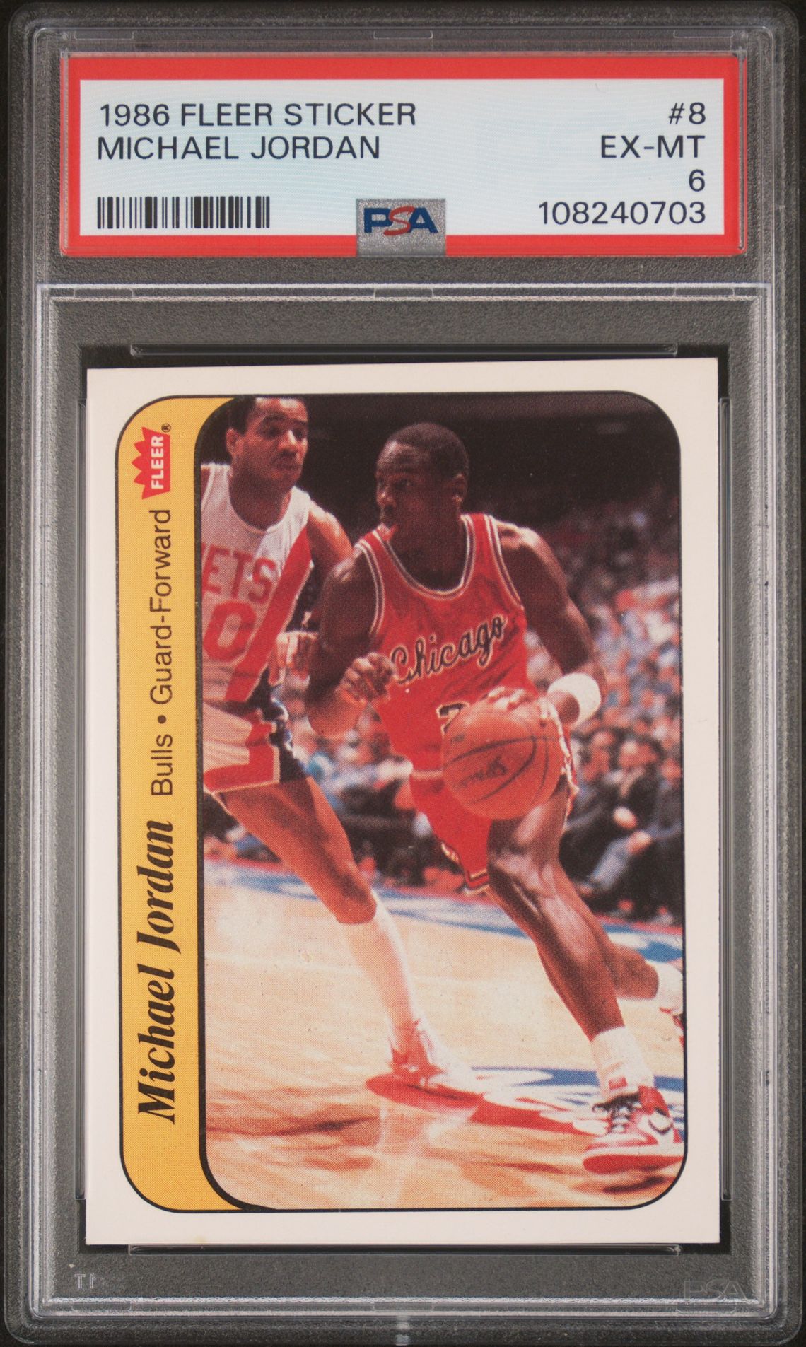 1986 Fleer #8 Michael Jordan front